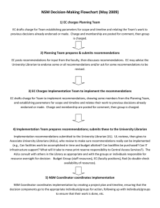 NSM Decision-Making Flowchart (May 2009) 1) EC charges Planning Team