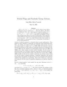 Partial Flags and Parabolic Group Actions Lutz Hille, Dieter Vossieck