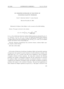 ON WEIGHTED ESTIMATES OF SOLUTIONS OF NONLINEAR ELLIPTIC PROBLEMS (