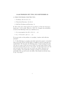 18.440 PROBLEM SET TWO, DUE SEPTEMBER 25