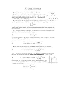AV. AVERAGE VALUE T T=f(x)