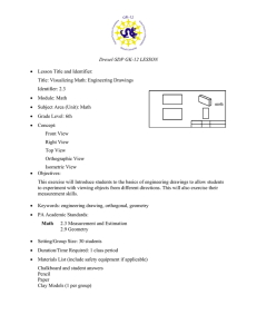 •  Lesson Title and Identifier: Title: Visualizing Math: Engineering Drawings