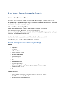 Group Report – Campus Sustainability Research 
