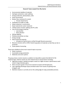 Research Topics (copied from flip charts)      Environmental stability of materials    Hydrogen production, water splitting 