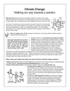 Climate Change: Walking our way towards a solution. Did you know