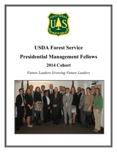 USDA Forest Service Presidential Management Fellows 2014 Cohort Future Leaders Growing Future Leaders