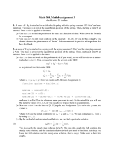 Math 308, Matlab assignment 3