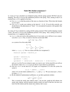 Math 308, Matlab assignment 3