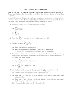 PHZ 3113 Fall 2011 – Homework 1 August 31.
