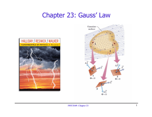 Chapter 23: Gauss’ Law PHY2049: Chapter 23 1