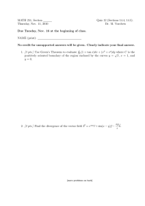 MATH 251, Section Quiz 12 (Sections 14.4, 14.5). Thursday, Nov. 11, 2010