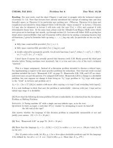 CSE596, Fall 2015 Problem Set 6 Due Wed. 10/28