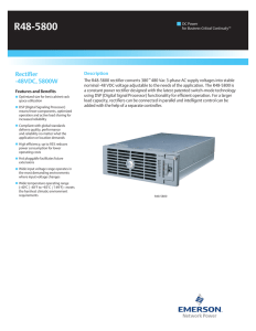 R48-5800 Rectifier -48VDC, 5800W Description