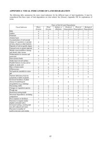 APPENDIX I: VISUAL INDICATORS OF LAND DEGRADATION