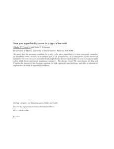 How can superfluidity occur in a crystalline solid