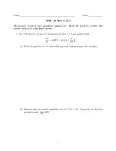 Name: Score: Math 148 Quiz 4: §8.2 Directions: Answer each question completely.