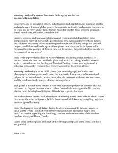 Surviving Modernity: Species Loneliness & Nuclearism - Poem Prints