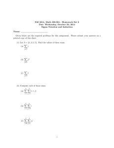 Fall 2014, Math 302.504 - Homework Set 6 Name: