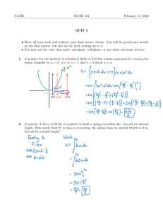 NAME: MATH 152 February 11, 2016 QUIZ 3
