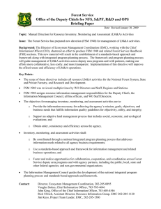 Forest Service Briefing Paper