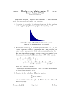 Engineering Mathematics II Honors Sections 819–820