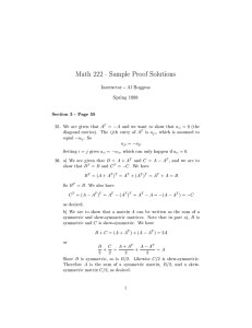 Math 222 - Sample Proof Solutions