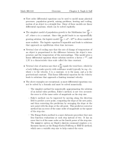 Differential Equations Overview: Chapter 3 Nagle & Saff
