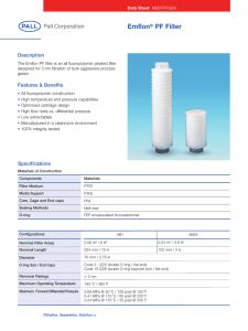 Emflon PF Filter Data Sheet | 3nm Gas Filtration