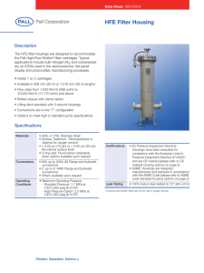 HFE Filter Housing Description