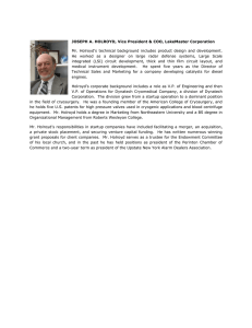 JOSEPH A. HOLROYD, Vice President &amp; COO, LakeMaster Corporation