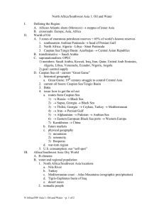 North Africa/Southwest Asia 1: Oil and Water  I. Defining the Region