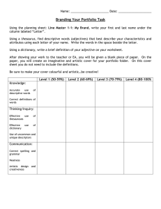 Branding Your Portfolio Task