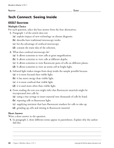 Microscopy Techniques Worksheet: Confocal & Infrared