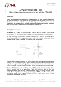 APPLICATION NOTE - 006 High voltage capacitance measurement with the PSM2200