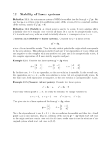 12 Stability of linear systems