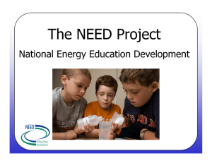 The NEED Project National Energy Education Development
