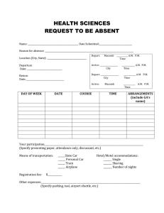 HEALTH SCIENCES REQUEST TO BE ABSENT