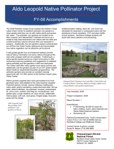 Aldo Leopold Native Pollinator Project FY-08 Accomplishments