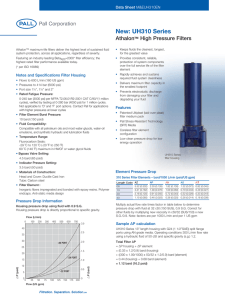 Pall Athalon UH310 High Pressure Filter Data Sheet