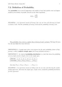 7.2: Definition of Probability