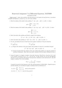 Differential Equations Homework: Initial Value Problems