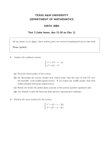 TEXAS A&amp;M UNIVERSITY DEPARTMENT OF MATHEMATICS MATH 308H