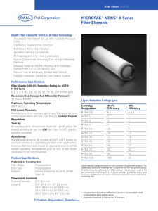 MICROPAK NEXIS A Series Filter Elements