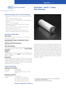 MICROPAK NEXIS T Series Filter Elements