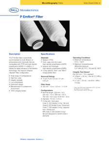 P Emflon Filter ® Microlithography