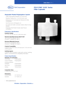 POLY-FINE XLDC Series Filter Capsules Data Sheet
