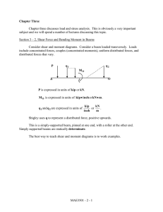 Chapter three discusses load and stress analysis.  This is... subject and we will spend a number of lectures discussing... Chapter Three
