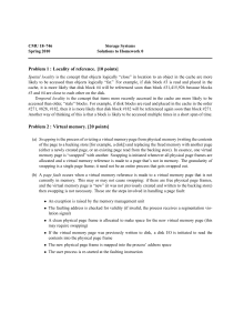 Problem 1 : Locality of reference. [10 points]