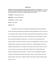 ABSTRACT  DISSERTATION/THESIS/RESEARCH PAPER/CREATIVE PROJECT: