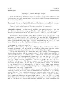 PSp(V ) is (Almost Always) Simple